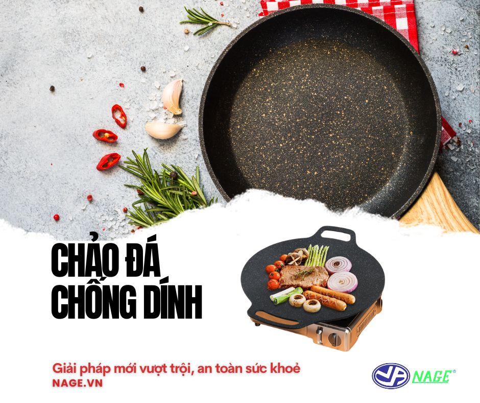Chảo đá chống dính cao cấp an toàn cho sức khỏe