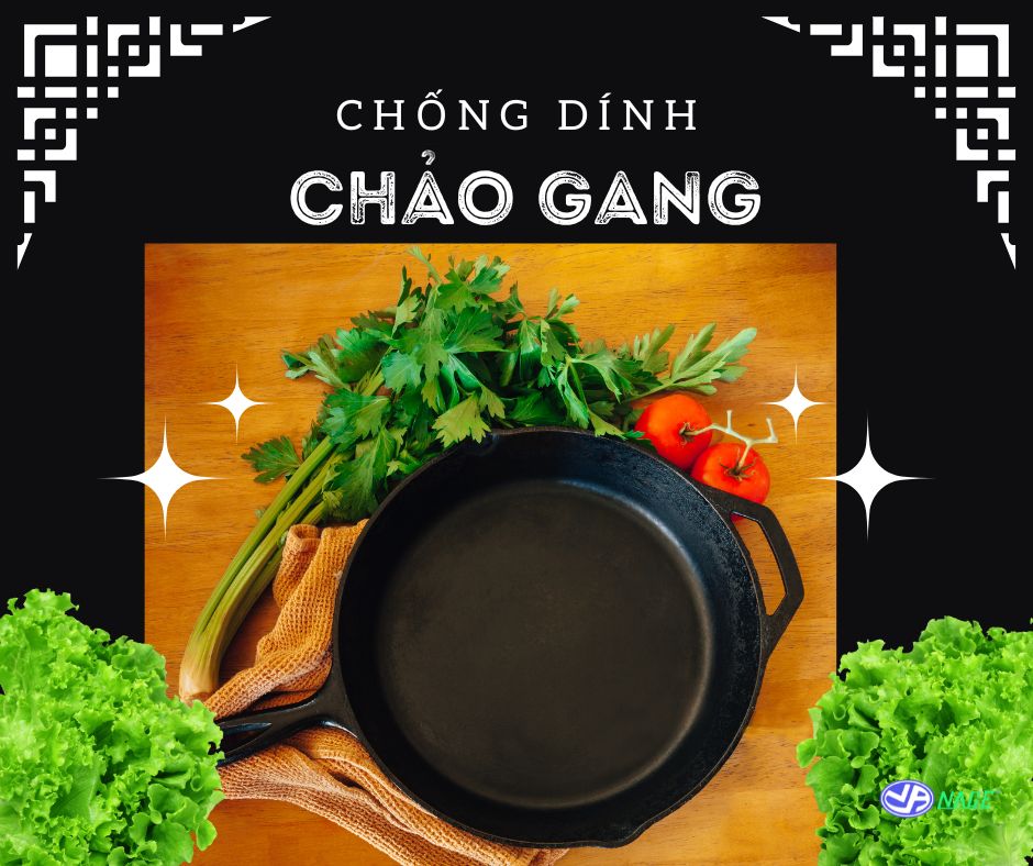 Chảo gang chống dính tự nhiên an toàn cho sức khỏe