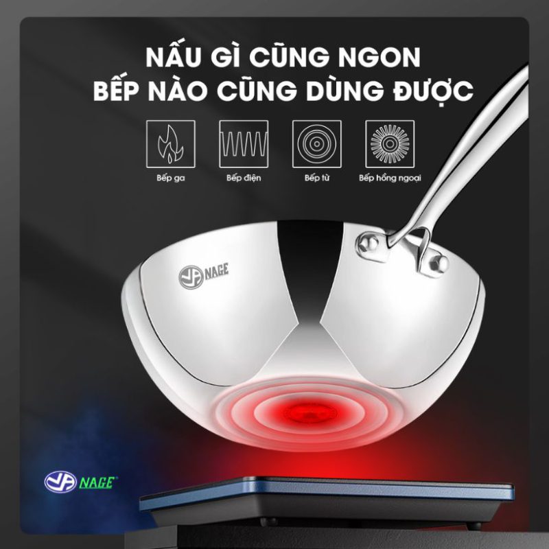 Chảo inox chống dính tự thân Nage