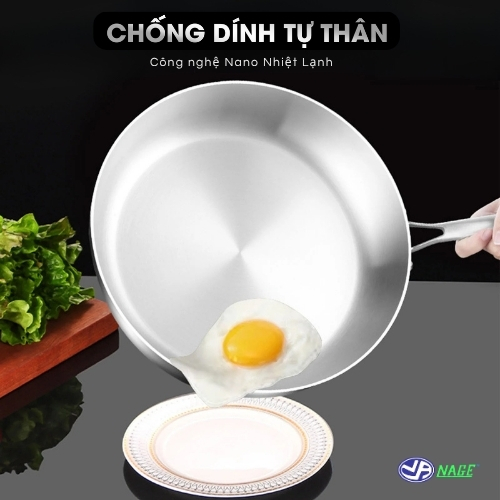 Công nghệ giúp chảo inox chống dính tự nhiên không cần dầu