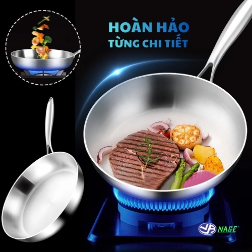 Chảo inox chống dính tự nhiên – lựa chọn cho gian bếp hiện đại