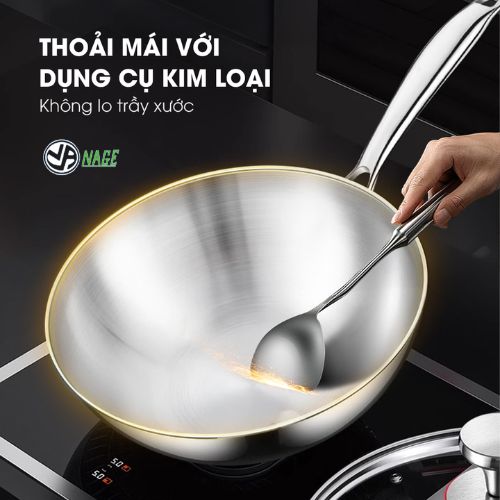 Chảo inox nano nhiệt lạnh Nage