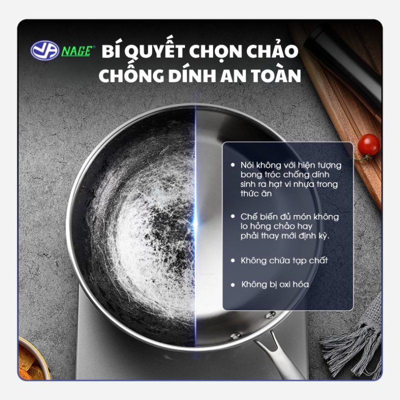 Chảo inox nấu ăn Nage