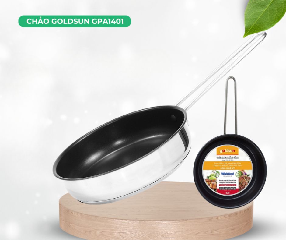 Chảo chống dính Goldsun dẫn nhiệt đều và nhanh.