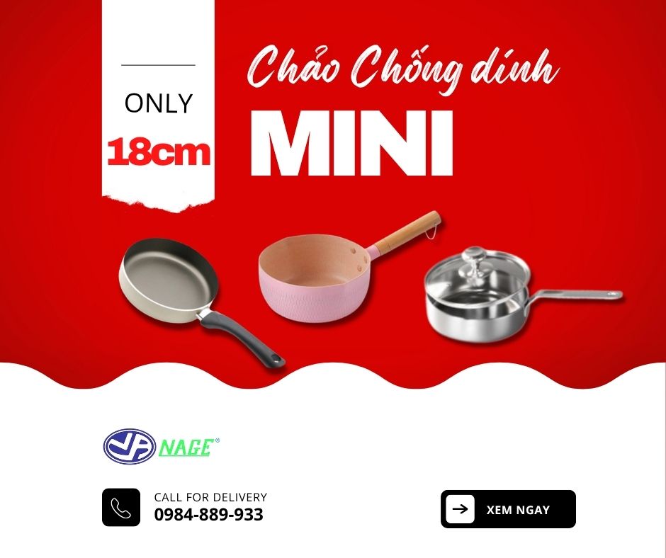 Mẫu chảo chống dính mini giá rẻ, phù hợp cho sinh viên và người sống một mình