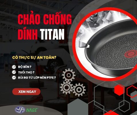 Chảo chống dính Titan cao cấp siêu bền, dẫn nhiệt tốt